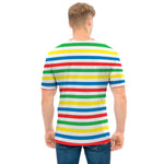 Colorful Striped Pattern Print Men's T-Shirt