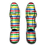 Colorful Striped Pattern Print Muay Thai Shin Guard