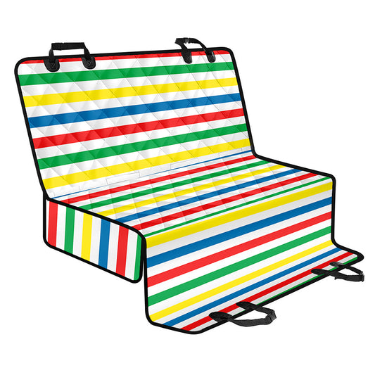 Colorful Striped Pattern Print Pet Car Back Seat Cover