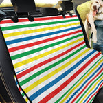 Colorful Striped Pattern Print Pet Car Back Seat Cover