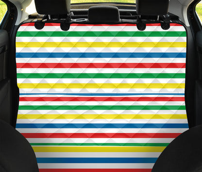 Colorful Striped Pattern Print Pet Car Back Seat Cover