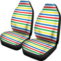 Colorful Striped Pattern Print Universal Fit Car Seat Covers