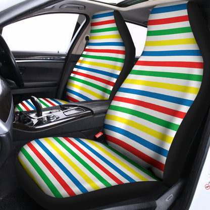 Colorful Striped Pattern Print Universal Fit Car Seat Covers