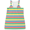 Colorful Striped Pattern Print Women's Racerback Tank Top