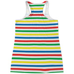 Colorful Striped Pattern Print Women's Racerback Tank Top