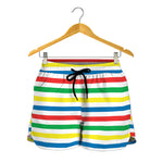 Colorful Striped Pattern Print Women's Shorts
