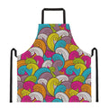 Colorful Surfing Wave Pattern Print Apron