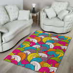 Colorful Surfing Wave Pattern Print Area Rug GearFrost