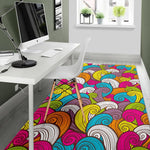 Colorful Surfing Wave Pattern Print Area Rug GearFrost