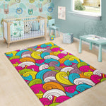 Colorful Surfing Wave Pattern Print Area Rug GearFrost