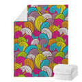 Colorful Surfing Wave Pattern Print Blanket