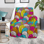 Colorful Surfing Wave Pattern Print Blanket
