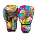 Colorful Surfing Wave Pattern Print Boxing Gloves