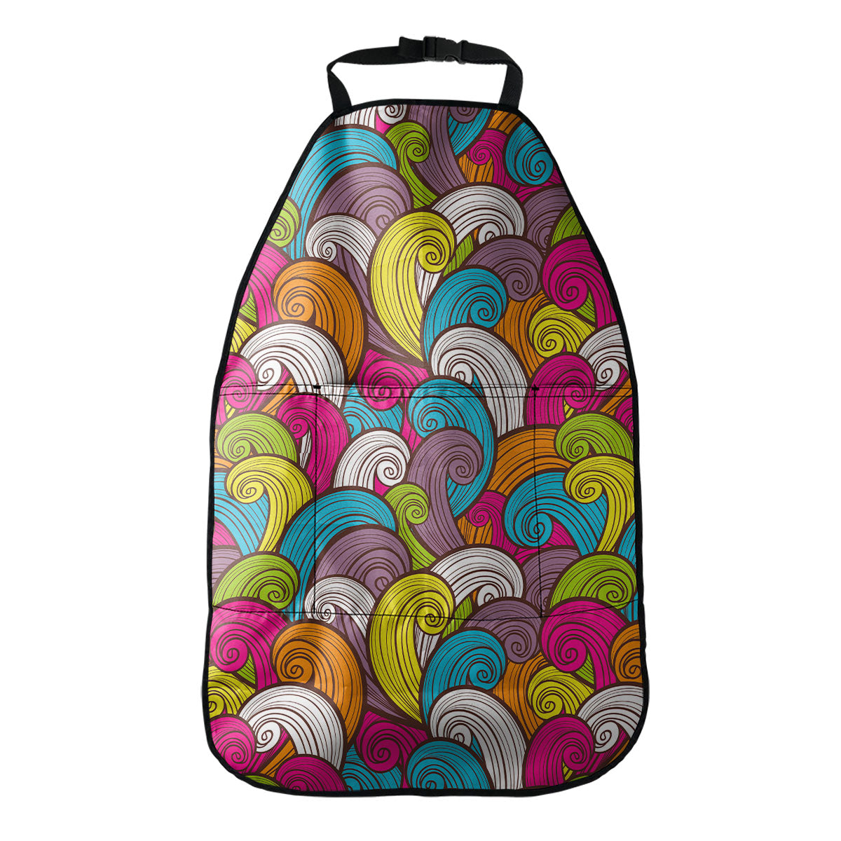 Colorful Surfing Wave Pattern Print Car Seat Organizers