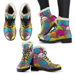 Colorful Surfing Wave Pattern Print Comfy Boots GearFrost