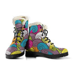 Colorful Surfing Wave Pattern Print Comfy Boots GearFrost