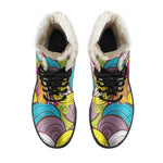 Colorful Surfing Wave Pattern Print Comfy Boots GearFrost