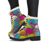 Colorful Surfing Wave Pattern Print Comfy Boots GearFrost