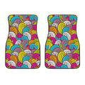 Colorful Surfing Wave Pattern Print Front Car Floor Mats