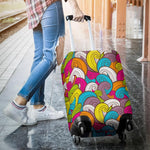 Colorful Surfing Wave Pattern Print Luggage Cover GearFrost
