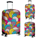 Colorful Surfing Wave Pattern Print Luggage Cover GearFrost