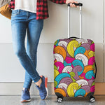 Colorful Surfing Wave Pattern Print Luggage Cover GearFrost