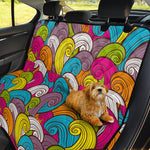 Colorful Surfing Wave Pattern Print Pet Car Back Seat Cover