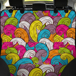 Colorful Surfing Wave Pattern Print Pet Car Back Seat Cover