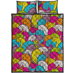 Colorful Surfing Wave Pattern Print Quilt Bed Set
