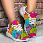 Colorful Surfing Wave Pattern Print Sport Shoes GearFrost