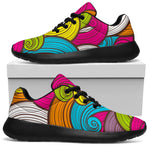 Colorful Surfing Wave Pattern Print Sport Shoes GearFrost