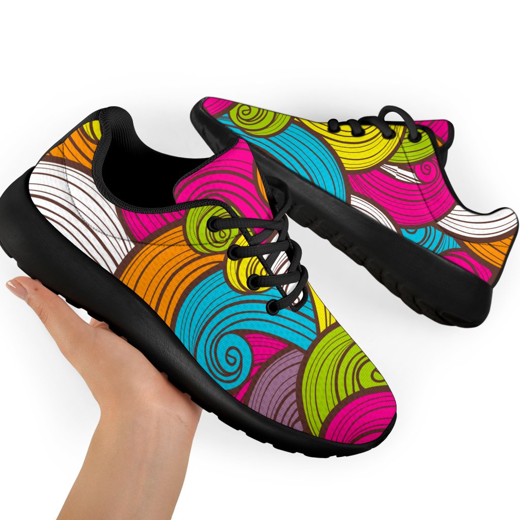 Colorful Surfing Wave Pattern Print Sport Shoes GearFrost