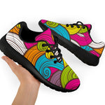 Colorful Surfing Wave Pattern Print Sport Shoes GearFrost