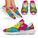 Colorful Surfing Wave Pattern Print Sport Shoes GearFrost