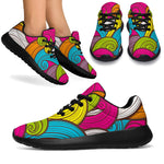 Colorful Surfing Wave Pattern Print Sport Shoes GearFrost