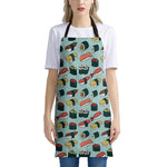 Colorful Sushi And Rolls Pattern Print Apron