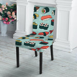 Colorful Sushi And Rolls Pattern Print Dining Chair Slipcover