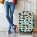 Colorful Sushi And Rolls Pattern Print Luggage Cover