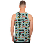 Colorful Sushi And Rolls Pattern Print Men's Tank Top