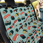 Colorful Sushi And Rolls Pattern Print Pet Car Back Seat Cover