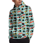 Colorful Sushi And Rolls Pattern Print Pullover Hoodie