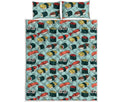 Colorful Sushi And Rolls Pattern Print Quilt Bed Set