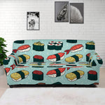 Colorful Sushi And Rolls Pattern Print Sofa Cover