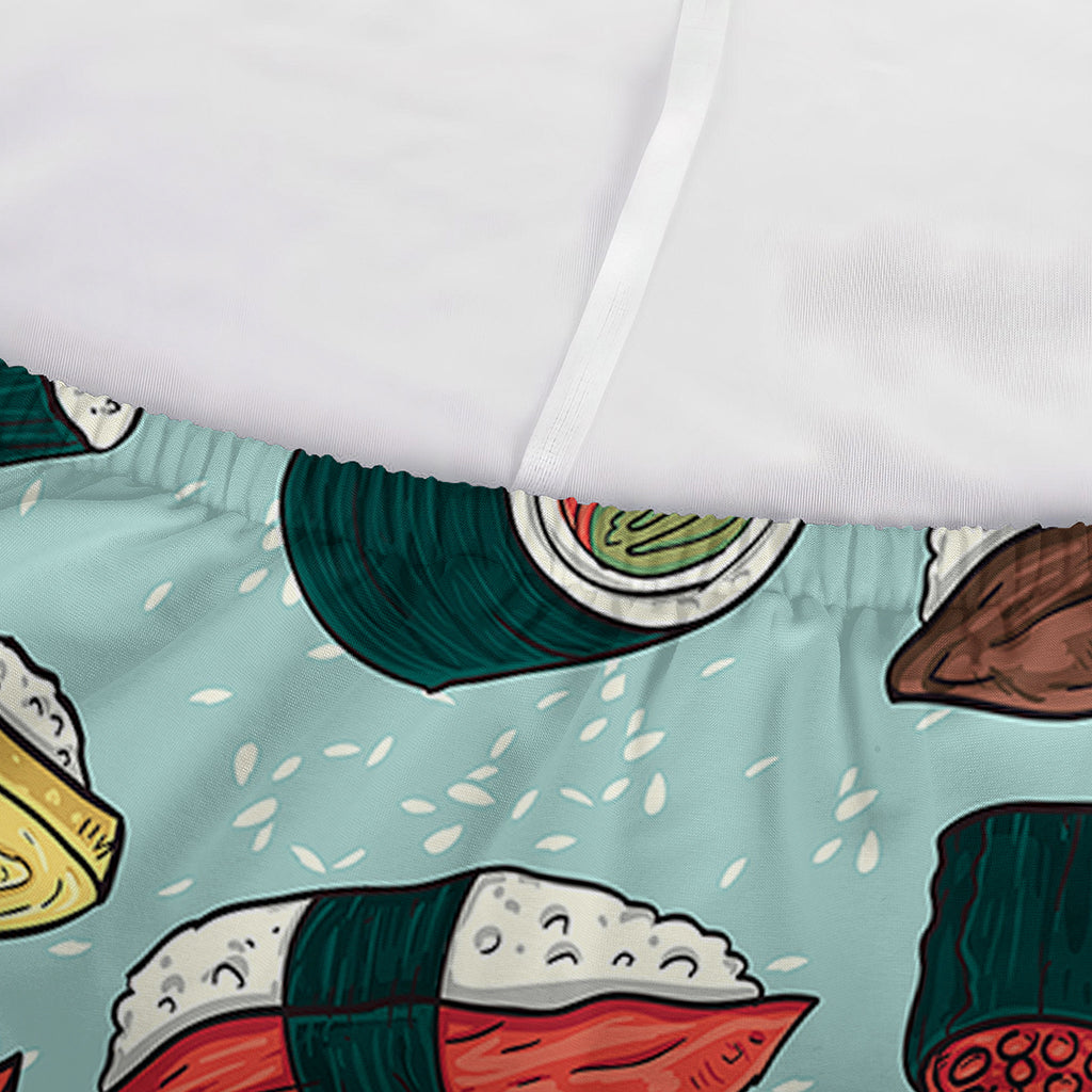 Colorful Sushi And Rolls Pattern Print Sofa Cover