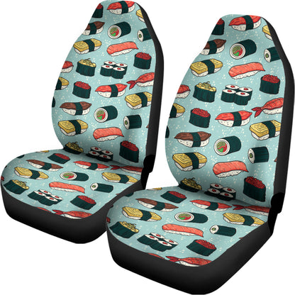 Colorful Sushi And Rolls Pattern Print Universal Fit Car Seat Covers