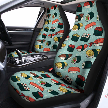Colorful Sushi And Rolls Pattern Print Universal Fit Car Seat Covers