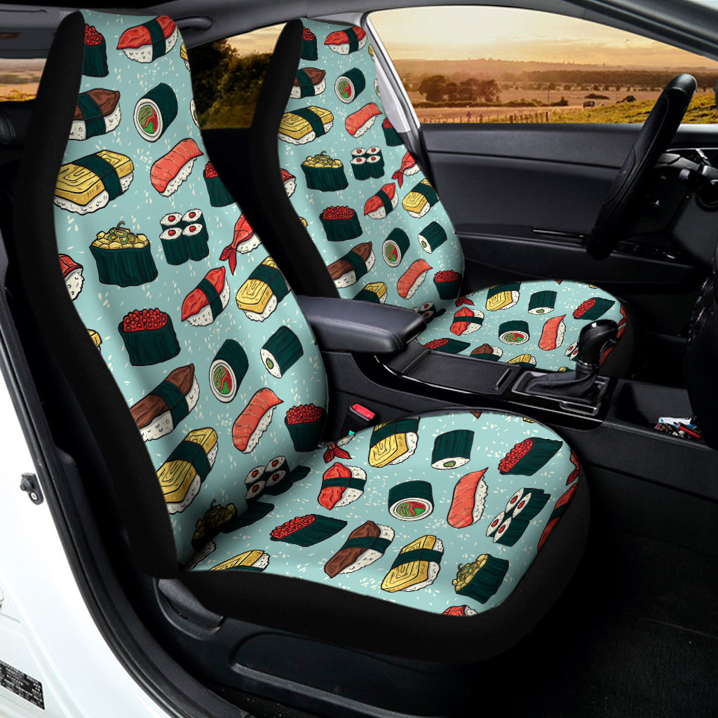 Colorful Sushi And Rolls Pattern Print Universal Fit Car Seat Covers