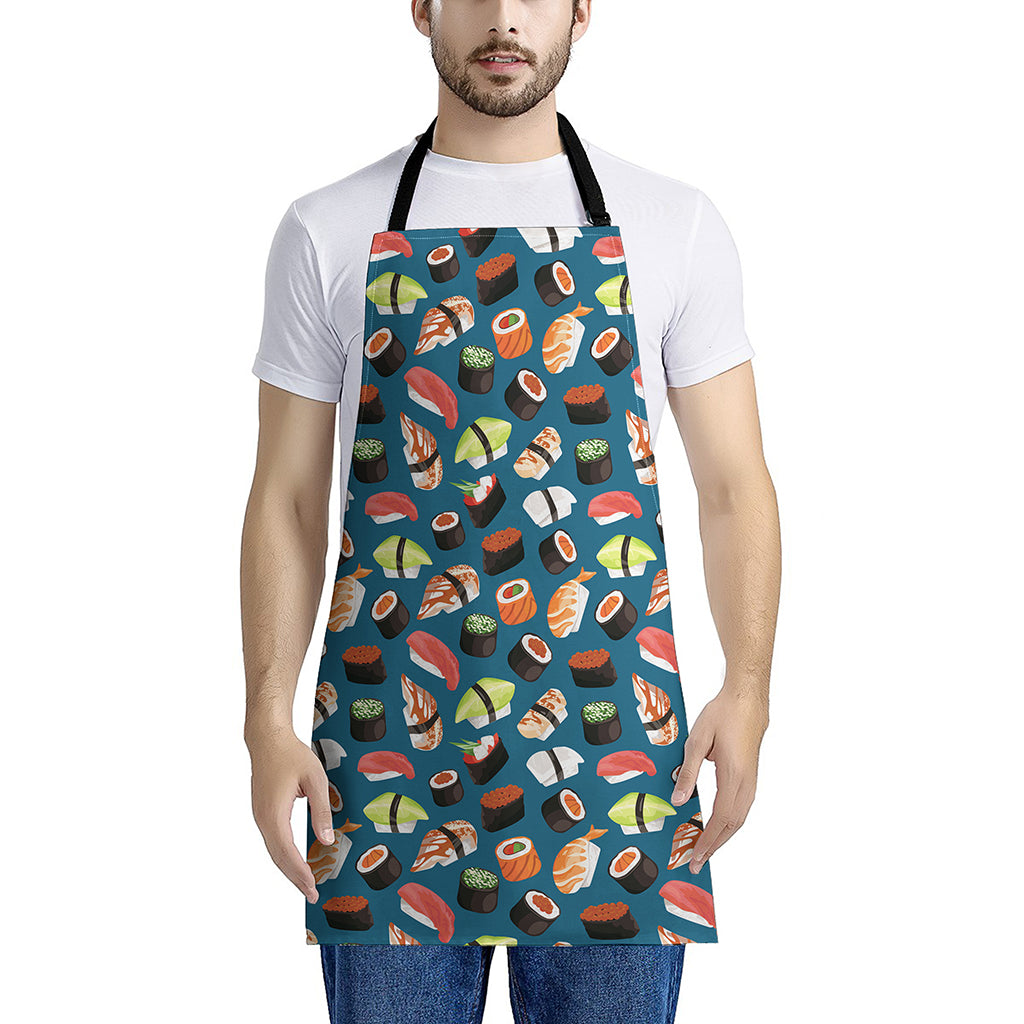 Colorful Sushi Pattern Print Apron