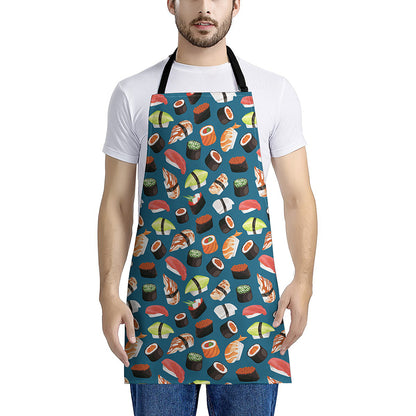 Colorful Sushi Pattern Print Apron