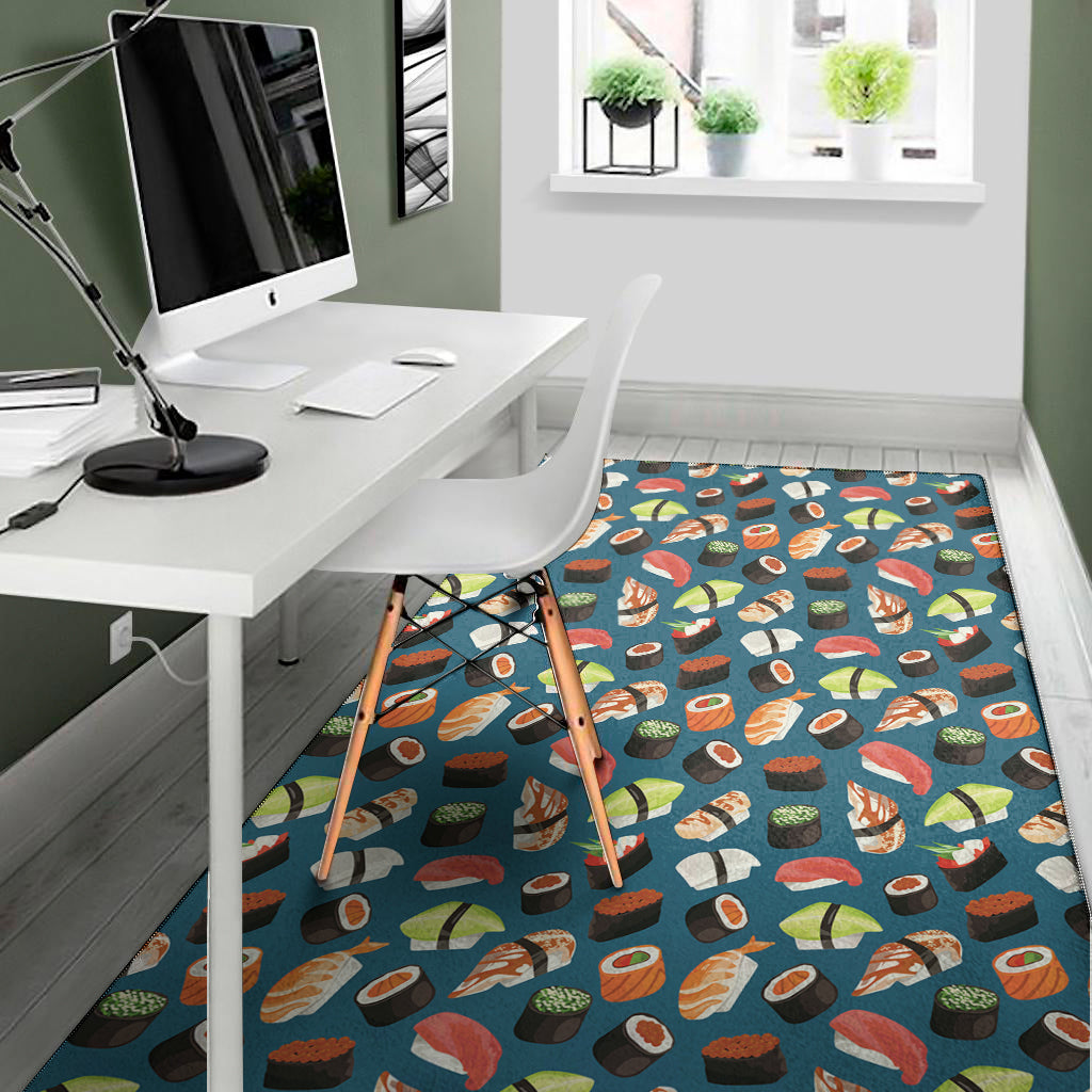 Colorful Sushi Pattern Print Area Rug